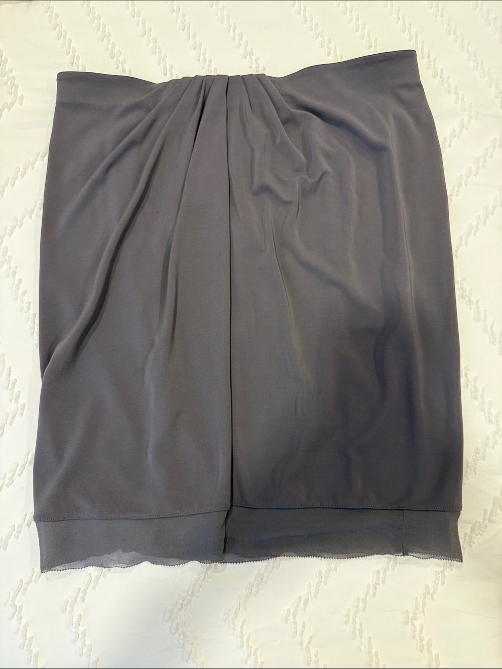 Ann Taylor Draped Pleated Midi Skirt – Gray – Size M